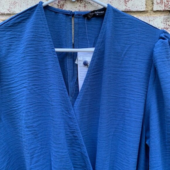 NWT - PRETTYGARDEN Women's Jumpsuit Dressy Romper Long Sleeve V Neck M - Picture 3 of 16